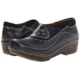 thumbnail image 2 of Womens Closed-Back Hand-Painted Leather Clogs - Navy - European Size 40, 2 of 8