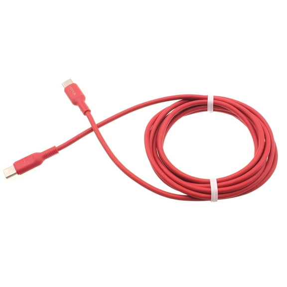 USB-C to Type-C Red 6ft Long Cable for TCL 30 XE 5G, 20 XE, V 5G, 4X 5G - PD Fast Charger Cord Power Wire Sync Compatible With TCL 30 XE 5G, 20 XE, V 5G, 4X 5G