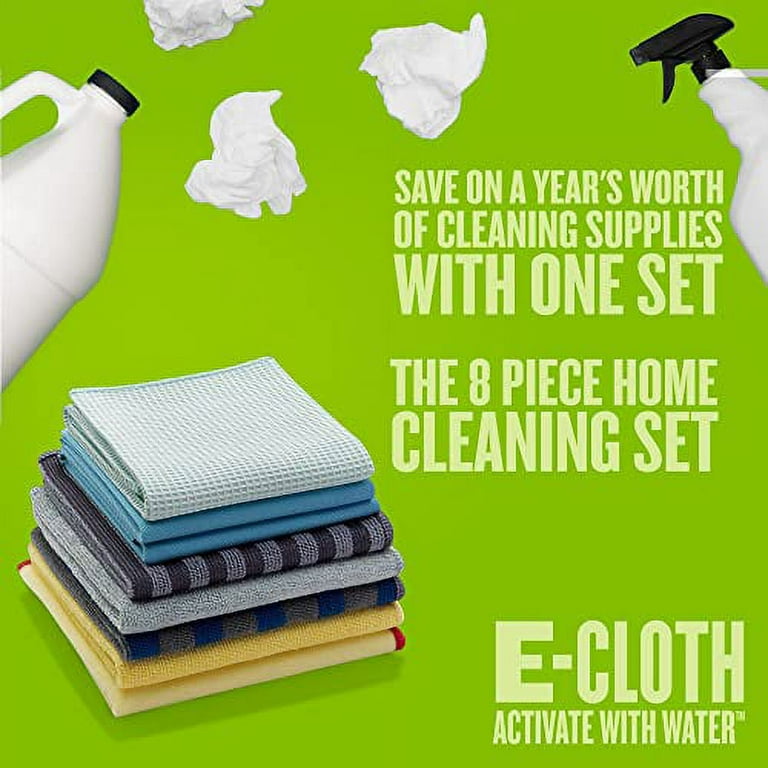 E-Cloth Home Cleaning Set with Microfiber Cleaning Cloths for Cars,  Bathroom, Kitchen, & More - Microfiber Towels That Clean with No Added  Chemicals 