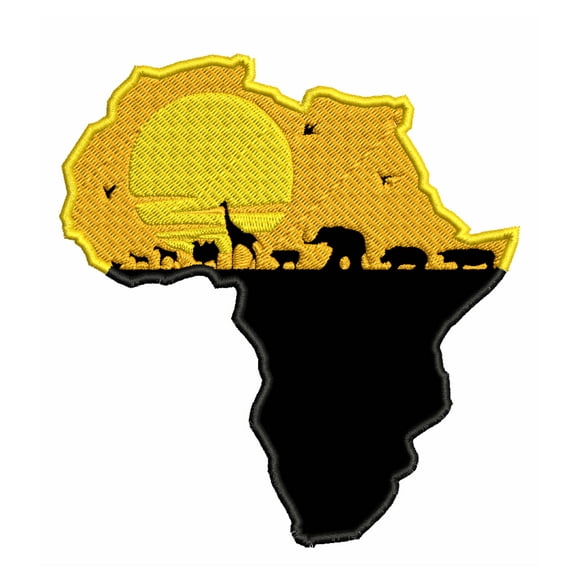 Africa Savanah Animals Embroidered Patch Iron/Sew-On Applique Travel Souvenir
