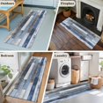 thumbnail image 5 of 2'x6' Rug Runners for Hallways Kitchen, Blue Brown Farmhouse Non Slip Entryway Beside Floor Carpet Runner, Vintage Wooden Country Washable Laundry Room Bedroom Throw Rugs Mat for Family Pet, 5 of 8