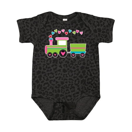 

Inktastic Valentine Heart Train Gift Baby Boy or Baby Girl Bodysuit