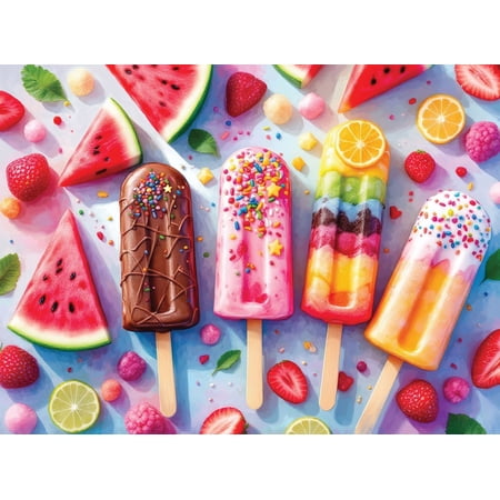 Springbok Summer Treats - 500 Piece Jigsaw Puzzle - Made in the USA - Unique Cut Pieces