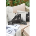 thumbnail image 6 of Pack of 2 Outdoor Pillow Covers, Lovely Animal Panda Sitting on The Chair Waterproof Square Throw Pillowcase Cushion Decorative Pillow Covers for Couch Patio Tent, 20x12 in, 6 of 6