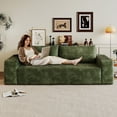 thumbnail image 3 of MAYEERTY 71" 3-Seater Sofa Green Corduroy Fabric Deep Seat Comfy Loveseat No Assembly 1pcs for Living Room/Bedroom/Conference Room/Apartment, 3 of 6
