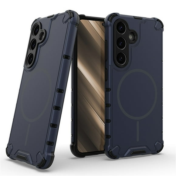 Funda para Samsung Galaxy S24 5G [Compatible con Funda Protectora para Teléfono MagSafe] de Grado Militar con Airbag Anticaída de Color Sólido, Azul, para Galaxy S24 5G