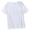 thumbnail image 4 of Aobny Men Mens Pajama Shorts White Plus Size Silk Sleep Tops Short Sleeve Crew Neck Pajamas,XL, 4 of 5