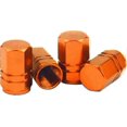 thumbnail image 1 of QODOLSI Pack-4 Tire Stem Valve Caps, 0.6" x 0.37" Leak-Proof Aluminum Alloy Tire Valve Cover for Cars SUVs Trucks (Orange), 1 of 5