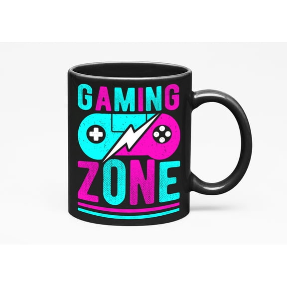 Gaming Zone with Game Controller, Gamer, Black 11oz Ceramic Mug