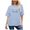Light Blue, variant on Women's Round Neck Half Sleeve Printed Letter Top T Shirt Womens Hiking Shirt Women Cold Gear Short Sleeve Running Shirts Women Tops for Women Casual Summer Short Pack Long Fitted Shirts for