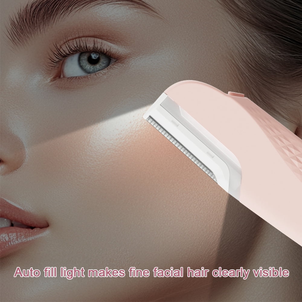 Professional Razor For Women Face 3 Adjustable Dermaplaning Tool Facial Hair Removal Razors with Led Light for Peach Fuzz