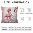 thumbnail image 5 of JEUXUS  Flamingo Pillow Covers，Pink Flamingo Just A Girl Who Loves Flamingos Throw Pillow Cover  Flamingo Themed Decor for Bedroom Girls Room,Gifts for Flamingo Lovers, 5 of 5