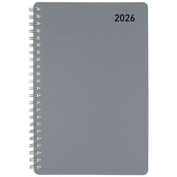 Office Depot Brand Weekly Monthly Appointment Book, 5" x 8", Silver, January 2026 to December 2026, OD71033026