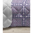 thumbnail image 3 of Ethnic Down Alternative Comforter, Illustration of Oriental Traditional Flourishing Feminine Tones, Microfiber Quilt for All Season, 5 Sizes, Indigo and Multicolor, by Ambesonne, 3 of 3