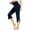 Navy, variant on FAIWAD Capri Pants for Women High Waisted Stretch Side Split Athletic Cropped Pant Lightweight Comfy Yoga Workout Capris