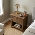 thumbnail image 4 of Simpli Home Warm Shaker Solid Wood 24 inch Wide Transitional Nightstand in Rustic Natural Aged Brown, 4 of 12