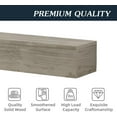 thumbnail image 4 of 72" Rustic Wood Fireplace Mantel, Wall-Mounted & Floating Shelf for Home Wall Decor, Rustic Cedar Wood Floating Farmhouse Shelf Handcrafted Wall Mounted for Bathroom, Gray, 4 of 14