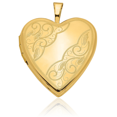 thumbnail image 5 of 14K Solid Yellow Gold Heart Personalized Photo Locket Necklace Picture Pendant Charm, 5 of 9