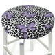 thumbnail image 3 of Disketp Purple Butterflies Funda Redonda para Taburete, Funda de Cojín para Silla de Bar Suave y Elástica-13 inch, 3 of 7