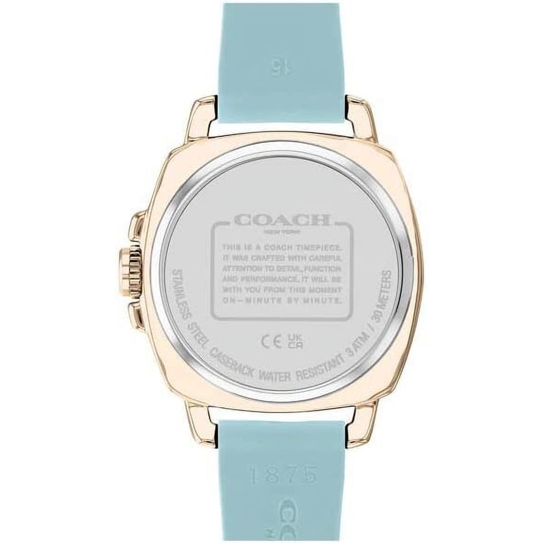 Coach 14503979 Carnation Gold Dial Teal Silicone Strap  display picture 2