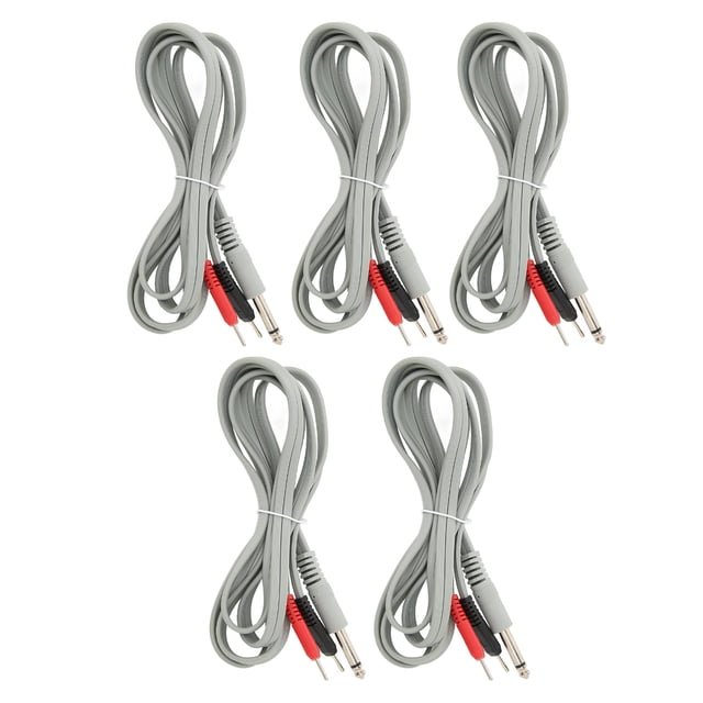 Cables de electrodos para máquina TENS, 5 piezas Cables de electrodos Cables de electrodos Cables de electrodos para máquina TENS Durabilidad probada en el tiempo