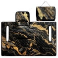 thumbnail image 5 of Whosucclay Black Marble Golf Cart Seat Towel Club Car Seat Cover Protector, 4 Storage Pockets Golf Cart Seat Blanket for 2-Person Carts Yamaha EZGO, 5 of 9