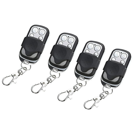 GJX 4 - Pack Universal Copy Remote for Electric Rolling/Garage Doors, Gate Opener Key Fob, Universal Garage Door Remote