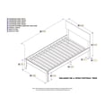 thumbnail image 5 of Glam Twin Platform Bed - Modern Design, Sturdy Frame, Caramel Finish, Low Profile, Easy Assembly, 5 of 6