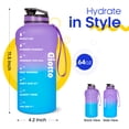 thumbnail image 2 of Giotto Large Half Gallon Motivational Water Bottle with Time Marker & Removable Strainer, 64 fl oz., 2 of 6