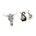 thumbnail image 6 of CarpNettore Tribal Bull Head Wall Hanging Art and Ceramic Swan Figurines Sculpture for Farmhouse Bedroom Office Shelf Anniversary Fireplace Decor Collection, 6 of 8