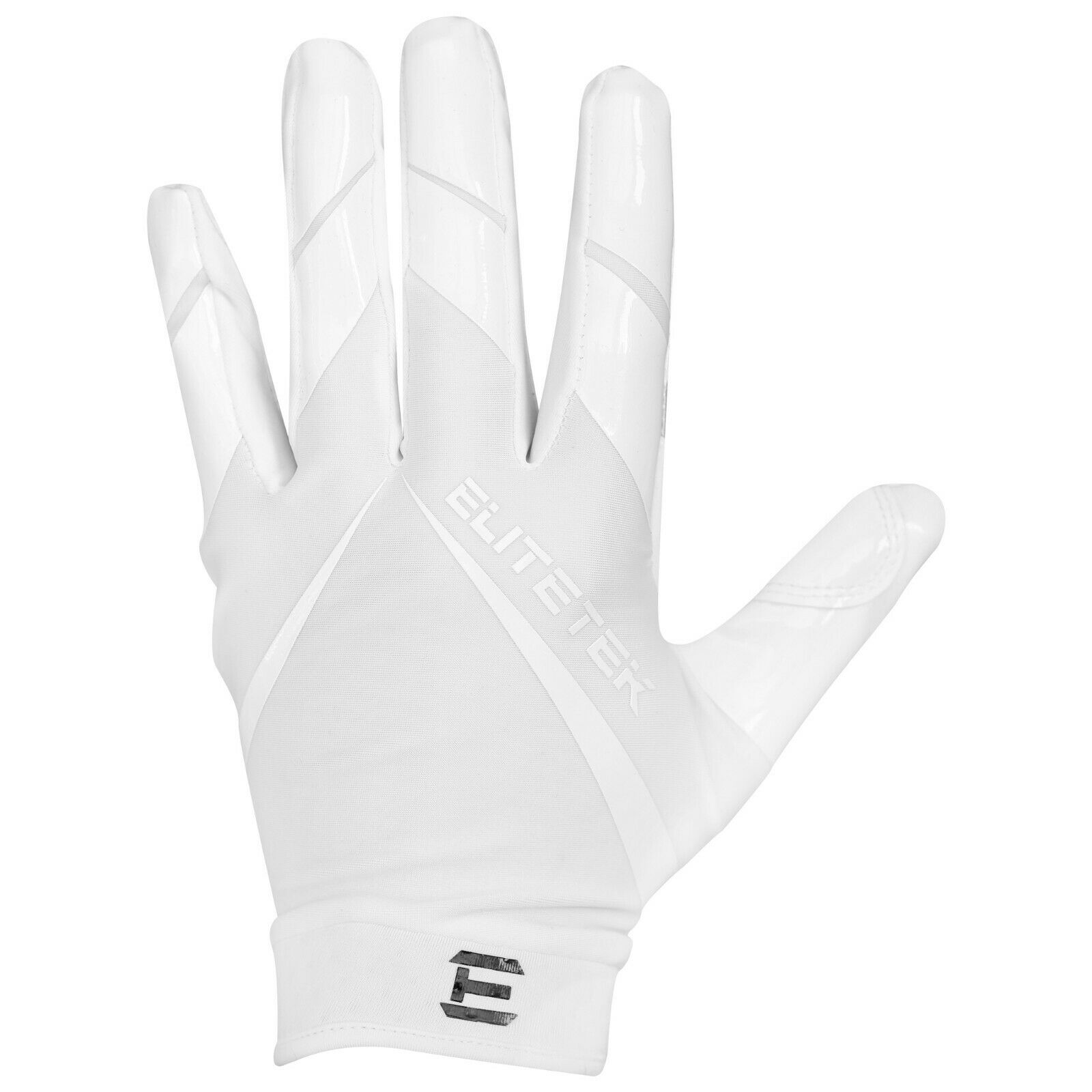 Kids EliteTek RG14 Super Tight Fitting Football Gloves (WHITE YXXS