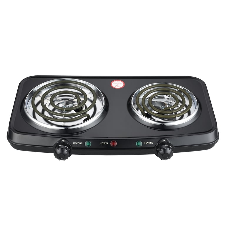 Mainstays Portable Double Burner Hot Plate, 1800W photo 3