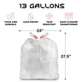thumbnail image 6 of 13 Gallon Trash Bags Rose Scented (110 Count), Tall Kitchen Drawstring Garbage Bags ,Ultra-Flexible, Leak and Odor-Resistant High Density  Garbage Bags (White), 6 of 7