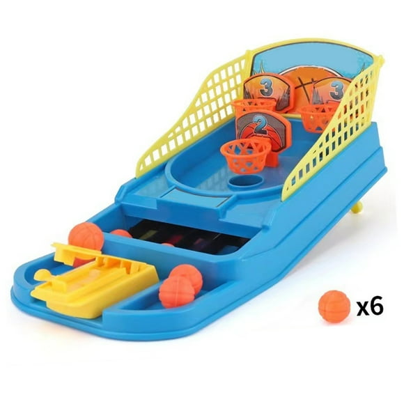 Mini soporte de baloncesto Finger Flick para interacción entre padres e hijos, de sobremesa, color azul