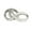 Silver Infinity Loop Solid Abstract Asymmetrical 11" x 5" x 5", variant on 11" x 5" Gold Ceramic Infinity Loop Abstract Sculpture, by DecMode