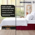 thumbnail image 4 of SGI Bedding 14 Inch Wrap Around Bed Skirt | Microfiber Bed Skirt | Olympic Queen, Burgundy, 4 of 4