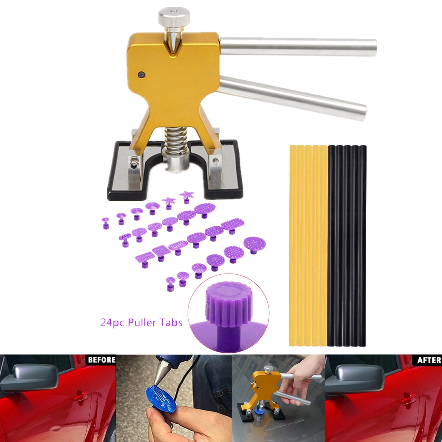 Pro Paintless Dent Remover Removal Tools Kits Car Auto Body Hail Damage