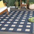 thumbnail image 2 of SAFAVIEH Courtyard Caitriona Checkered Indoor/Outdoor Area Rug, Blue/Beige, 5'3" x 7'6", 2 of 14