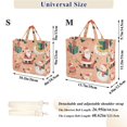 thumbnail image 2 of FORMRS Womens Corduroy Tote Bag Crossbody Shoulder Handbag with Pocket, Pink Christmas Santa, 2 of 7