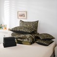 thumbnail image 6 of meiyoeat Boys Personalized Camo Gift 7-Piece King Bedding For Kids,Outdoor Camouflage Monogrammed B King Bed in a Bag,Black Reversible, 6 of 7