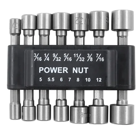 

14pcs Power Nut Driver Bit Set He-Shank Socket Adapter