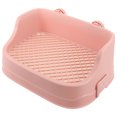 thumbnail image 1 of LIFKOME Small Litter Pan Plastic Pink 1 Pcs for Guinea Pig with Prevent Waste Contact, 1 of 8