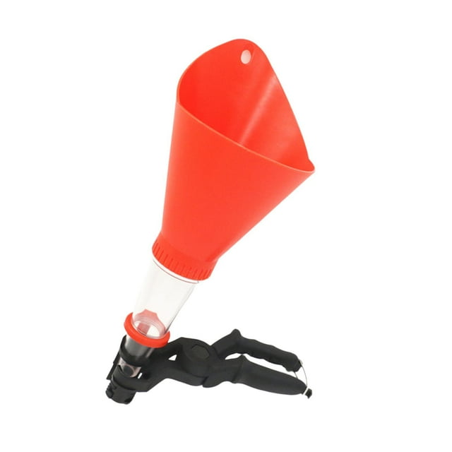 Embudo de aceite de motor para automóviles, camiones, automoción, accesorio fácil de usar, sin ensuciar Rojo