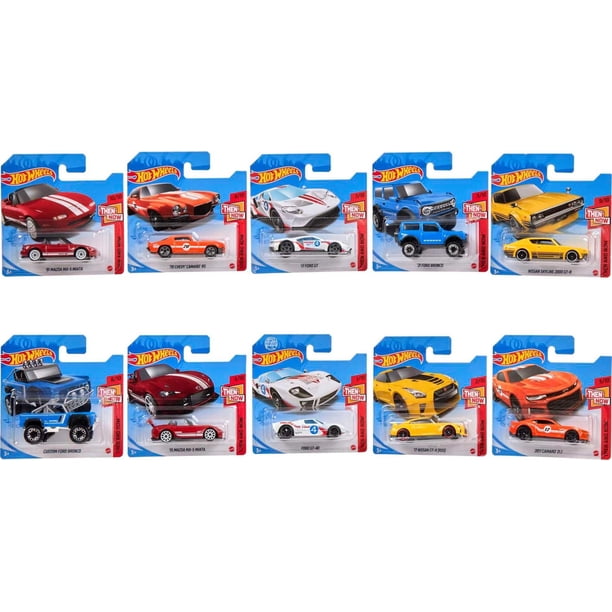 Toy Cars and Trucks Hot Wheels, paquete de 10 unidades, escala 1:64 para niños