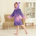 thumbnail image 2 of FORMRS Niños Bathrobe Unisex Hooded Robe Soft Plush Pajamas Sleepwear, Size 10-12T, Gradient Love, 2 of 7