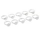 thumbnail image 4 of 2x 10 piezas de espacios anillos, espacios joyería, K, espacios anillos de latón Gloria Base de anillo ajustable plana, 4 of 9