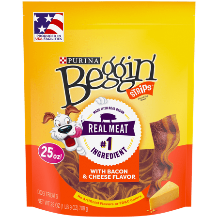 Purina Beggin' Strips Dog Training Treats; Bacon & Cheese Flavors - 25 oz. (Best Training Treats For German Shepherd)