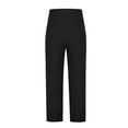 thumbnail image 6 of Ndbuld Women's Cargo Capris Pants with 6 Pockets Pants Women Tie Front Plus Size High Waisted Dress Pants Business Casual Straight Leg Work Capris with Pockets on ClearanceBlackL, 6 of 7