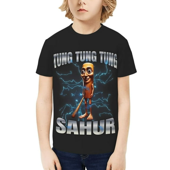 Italian Brainrot Kids T-Shirt 3d Printed Graphic T-Shirts Boys And Girls Short Sleeve Shirts For Youth Kids X-Small