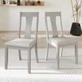 thumbnail image 2 of Castle Place Minimalist Wooden Dining Chair, Set of 2, White, 2 of 8
